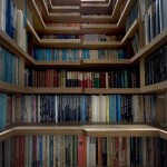 Книжные полки в ступеньках лестницы