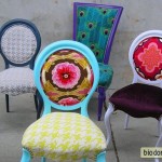 Пример цветочной обивки стульев