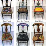 Пример несколько разукрашенных стульев