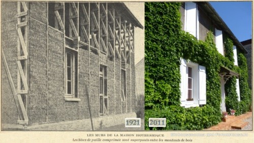 Публикация во французском журнале 100-летней давности о соломенном доме